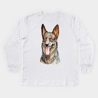 german shepherd Kids Long Sleeve T-Shirt